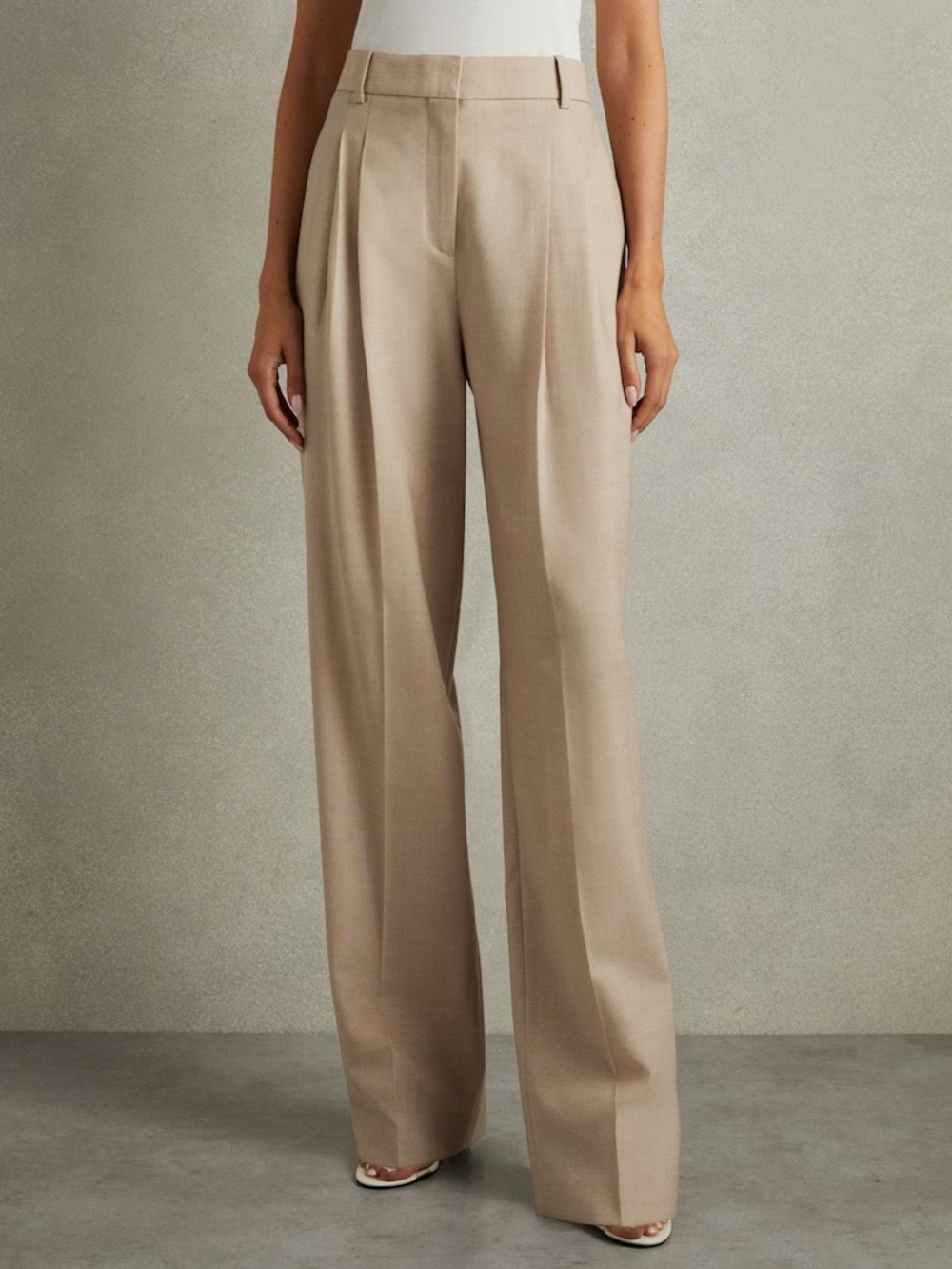 REISS Sadie double pleat wool trouser size 18R new with tags